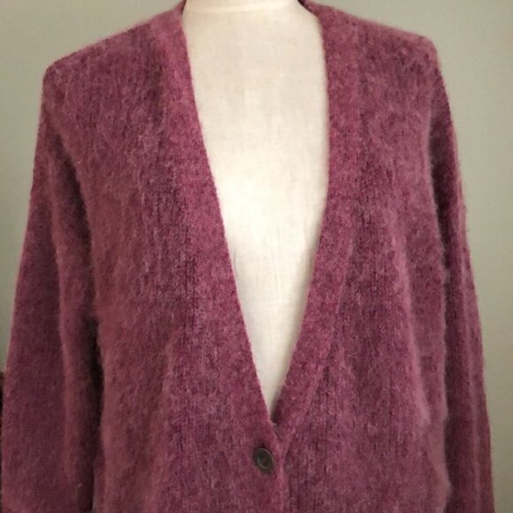 Free People Oversized Cloudy Day Fuzzy Long Cardigan size M - Picture 3 of 9